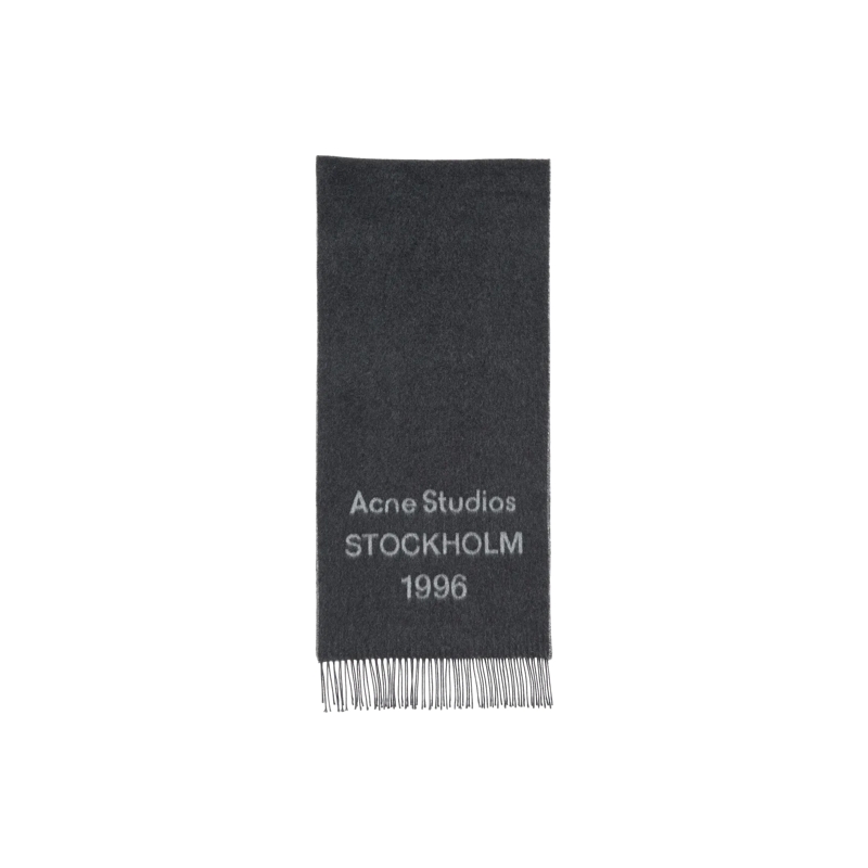 Acne Studios Écharpe légère Logo-Schal-Breit J83 BLACK/ WHITE