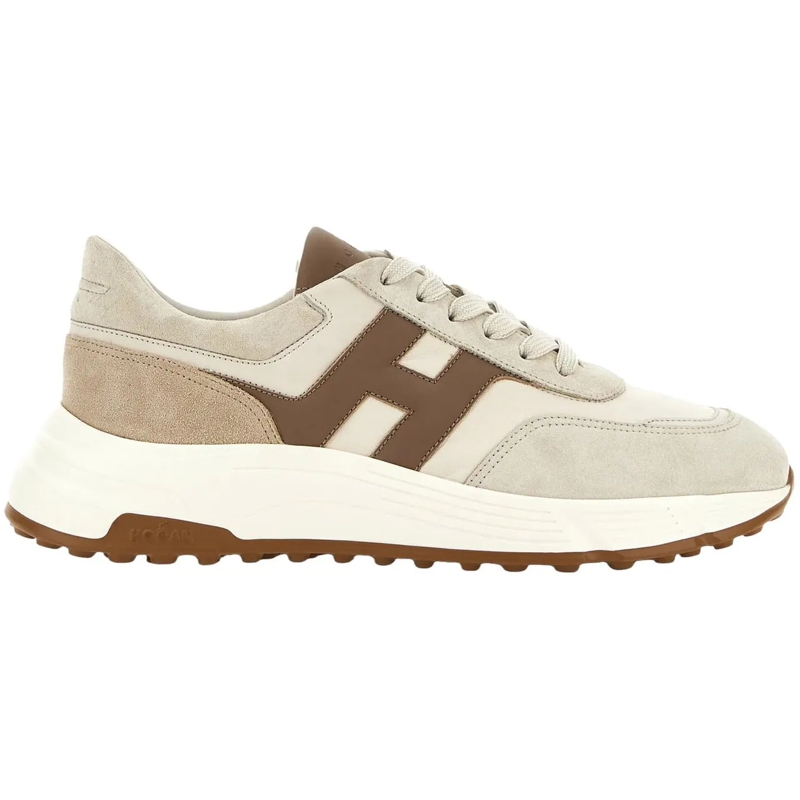 Hogan Slides Flat Shoes Beigebrown braun