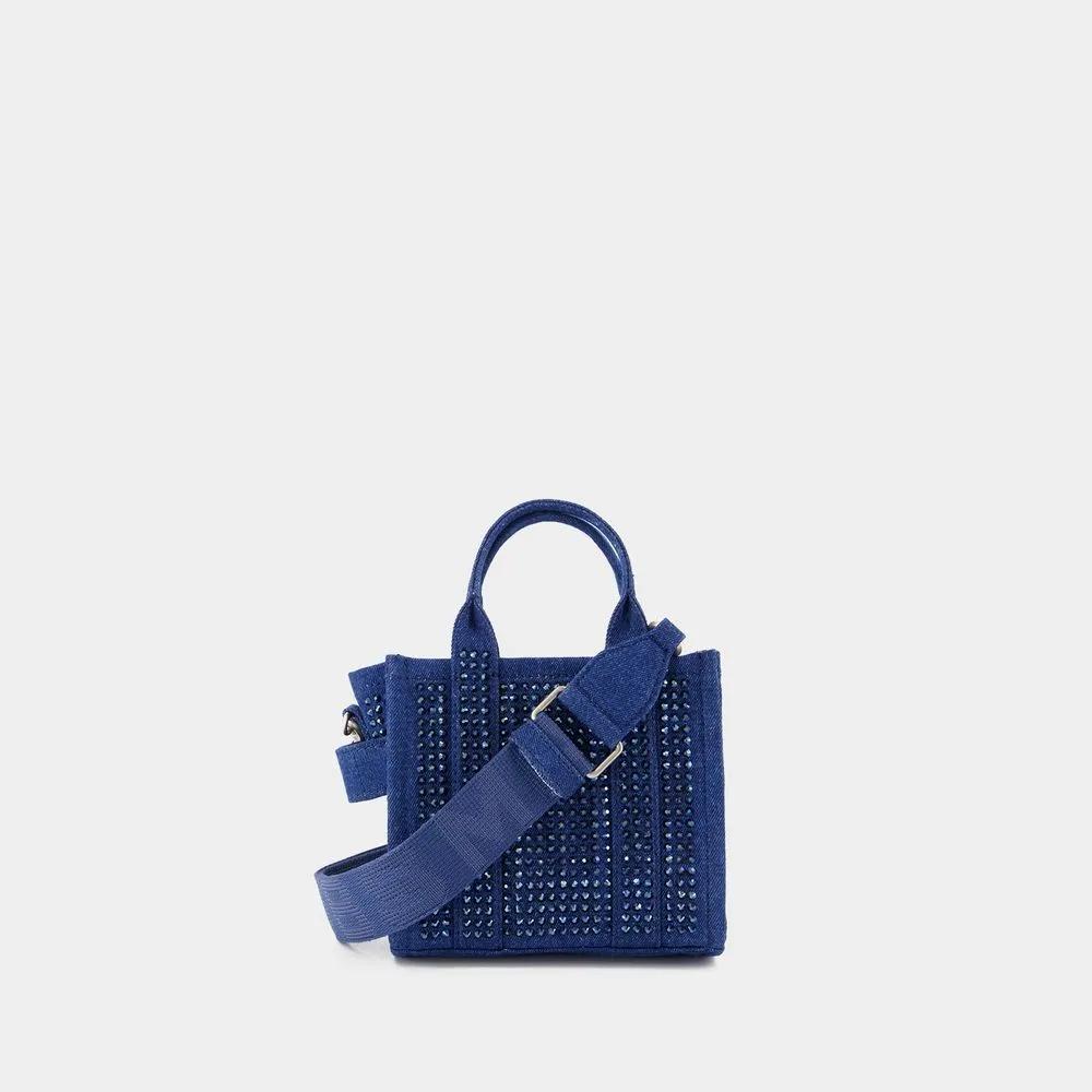 Marc Jacobs Crossbody bags The Crossbody Tote Denim Crystal Dark Wash Blue in blauw