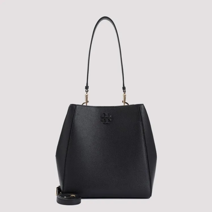 Tory Burch Mcgraw Bucket Bag Black Bucket Bag