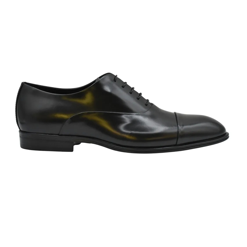 Corvari Veterschoenen Polished Lace-Up Flat Shoes Black