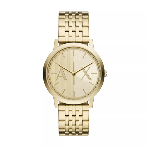 Armani Exchange Two-Hand Stainless Steel Watch Gold-Tone Quartz Horloge