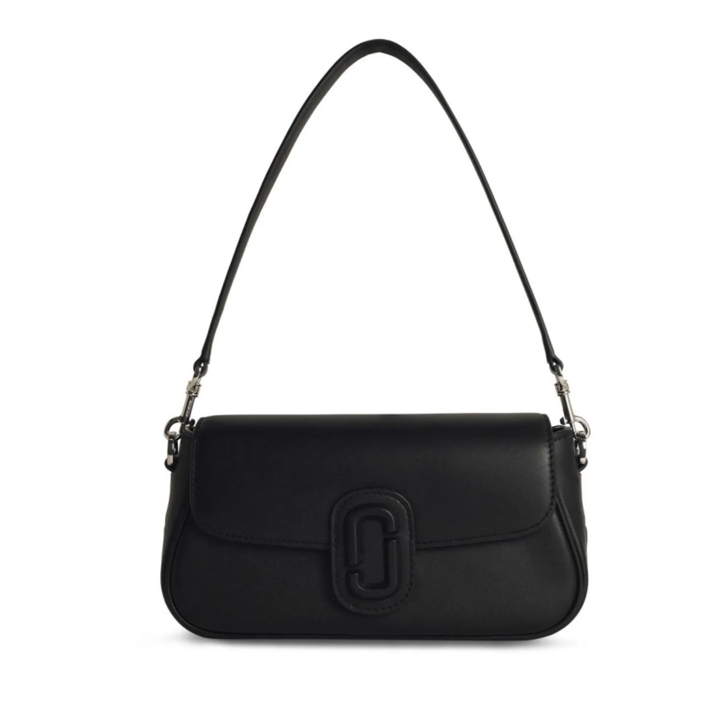 Clover Black Leather Bag Black Schultertasche