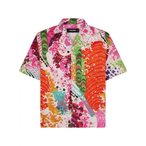 Dsquared2 Graphic-Print Short-Sleeve Shirt Multicolor 