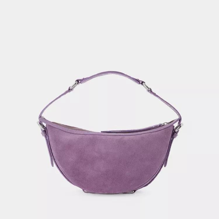 By Far Shoppers Gib Hobo Bag Purple Leather in paars