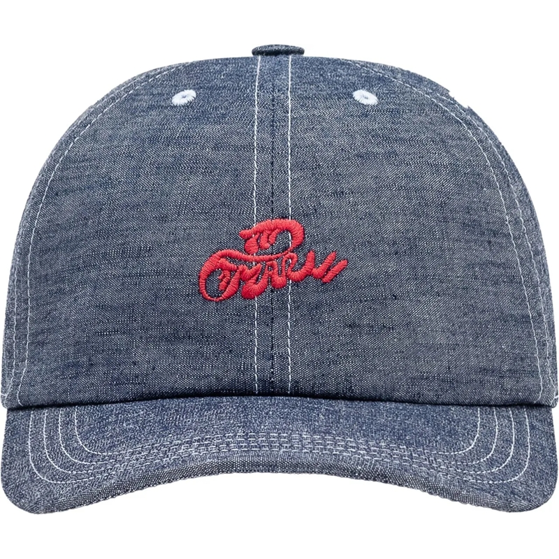 Marni  Cappello Baseball In Denim Con Ricamo blau