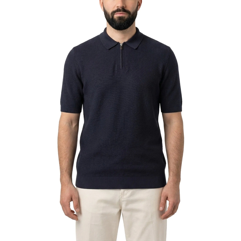 Eleventy Polohemd Poloshirt aus Baumwolle blau(Image 6)