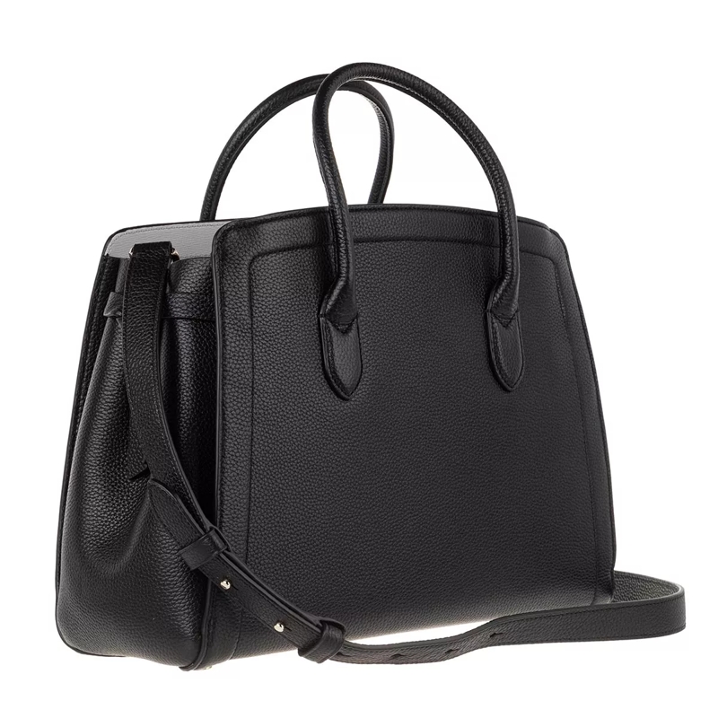 Kate Spade New York Tote Knott Pebbled Leather Large Satchel Black(Image 4)