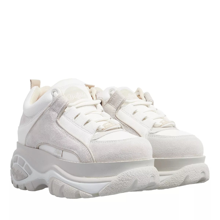 Buffalo white 60 leather platform sneakers on sale