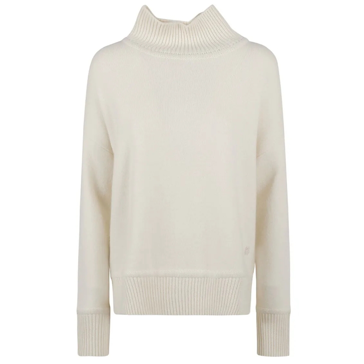 Kujten White Cashmere Roll Neck Sweater White Rollkragenpullover