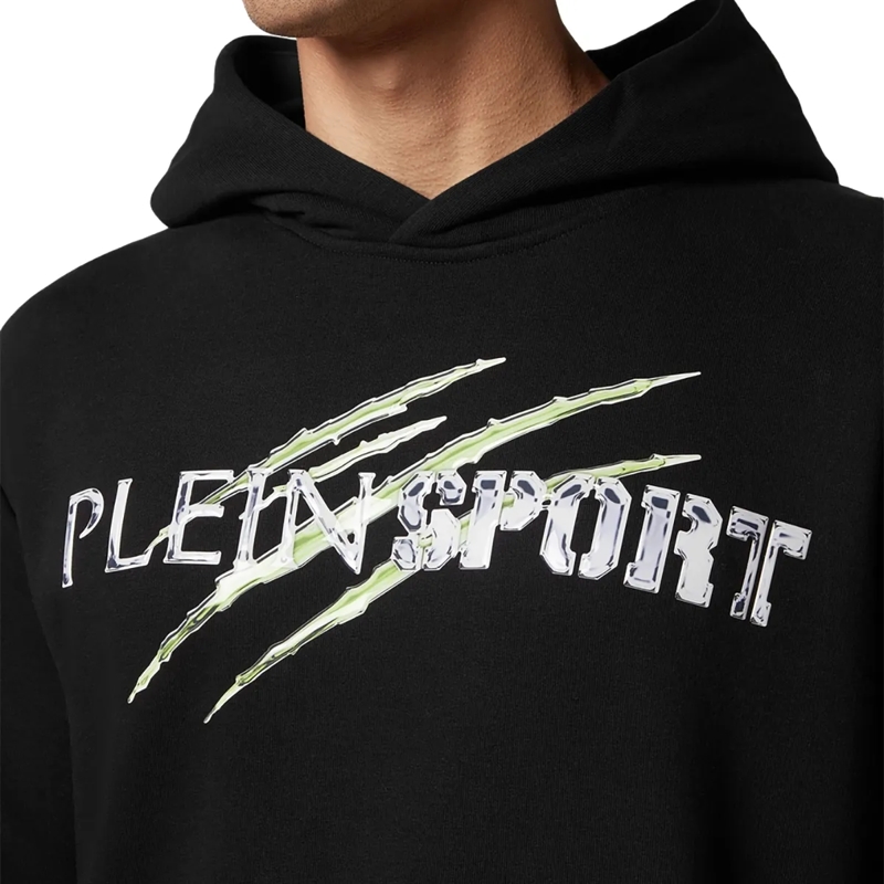 Plein Sport Top Hoodie Chrome Scratch schwarz(Image 5)