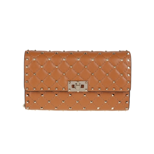 Valentino Sac à bandoulière Rockstud Spike Lamb Nappa Shoulder Bag Brown