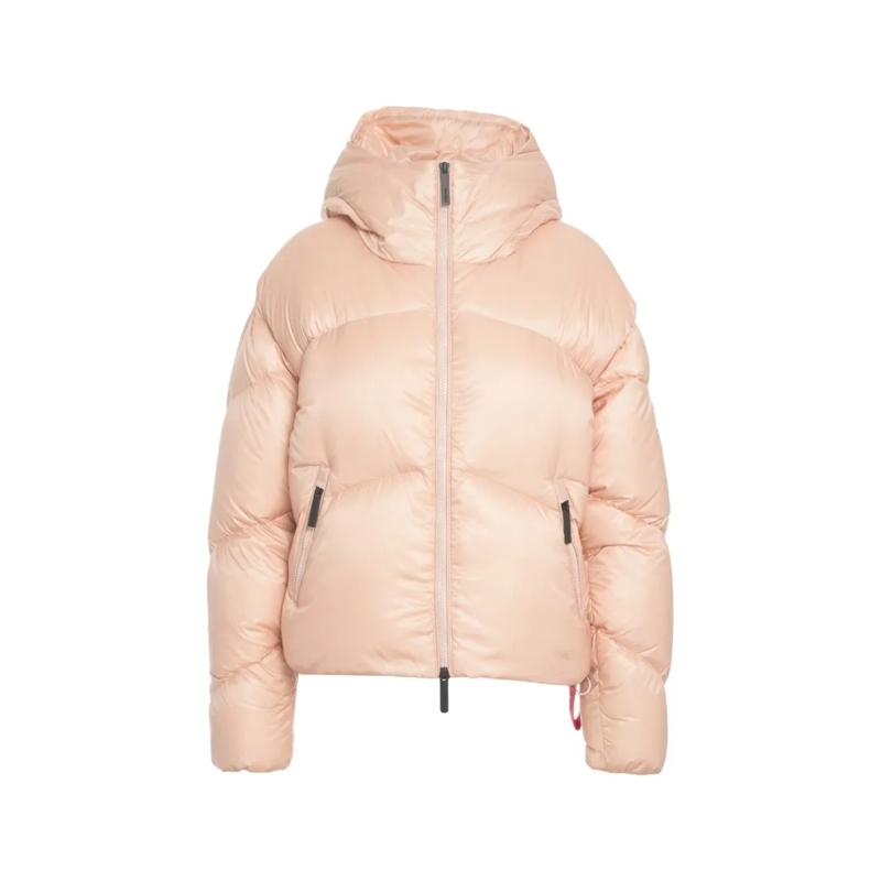 After Label  Cropped Quilted Puffer Jacket Pink