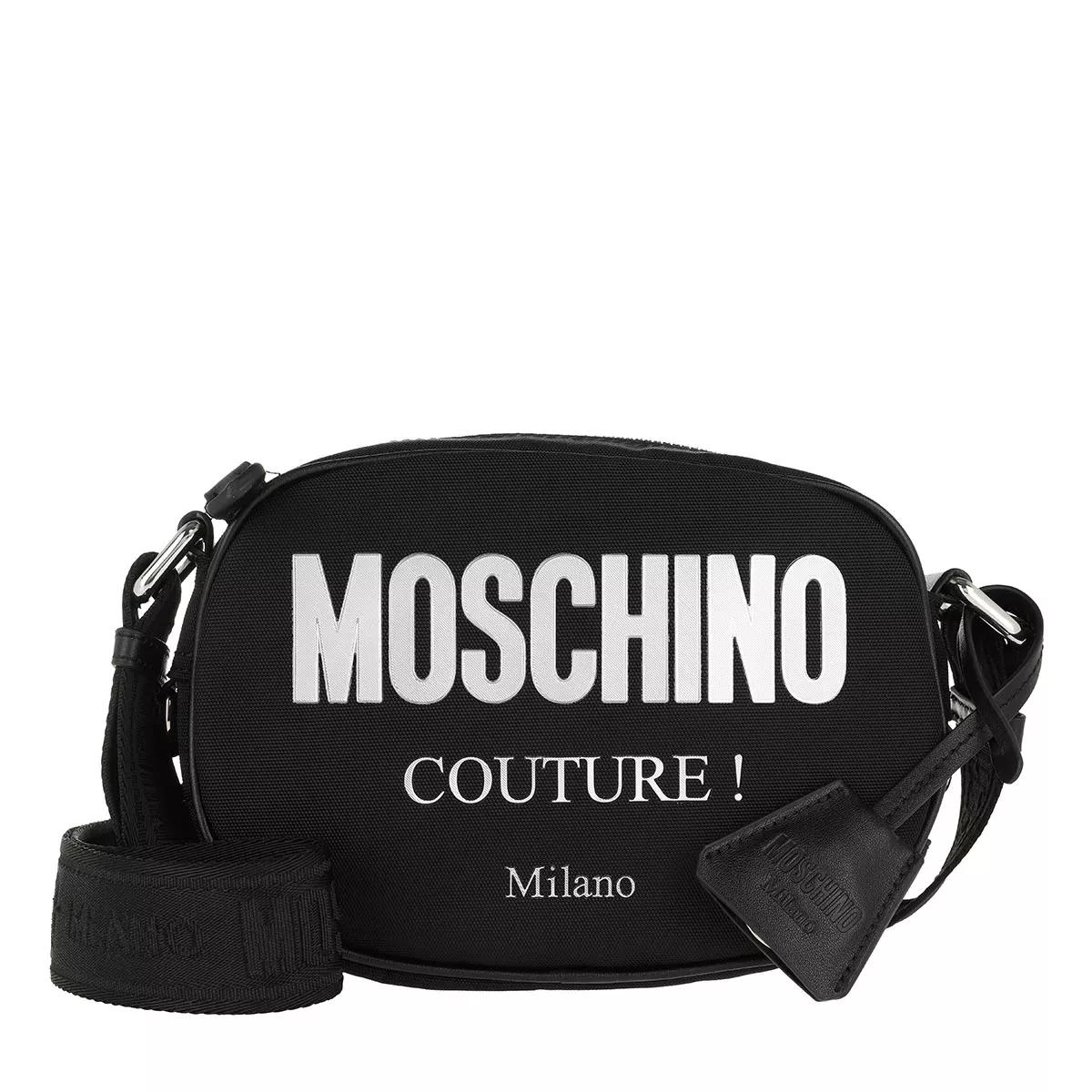 Moschino Leather Shoulder Bag In Fantasy Print Black At Nordstrom