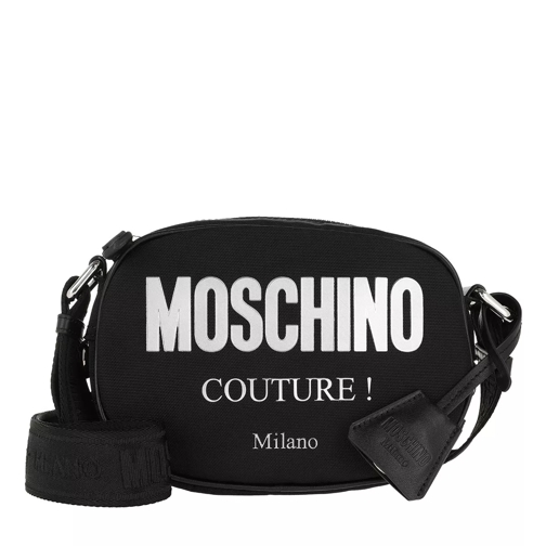 Moschino Small Shoulder Logo Bag Black Fantasy Print Cross body-väskor