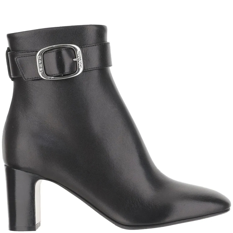Carel Paris Bottes Thelma Leather Ankle Boots Black