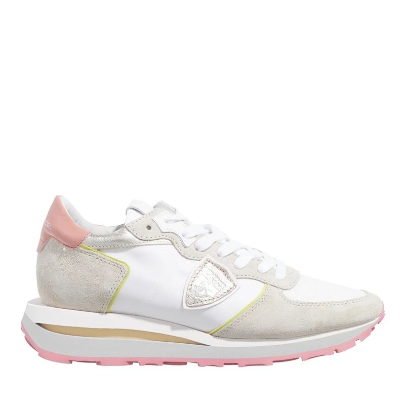 Philippe Model Low-Top-Sneaker Tropez Haute Low Woman Mondial Pop Blanc Rose