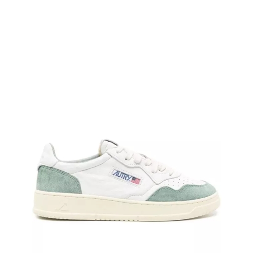 Autry International Green Medalist Leather Sneakers White Low-Top Sneaker