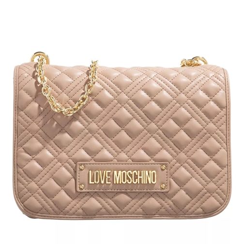 Love Moschino Borsa Quilted Pu Taupe Crossbody Bag