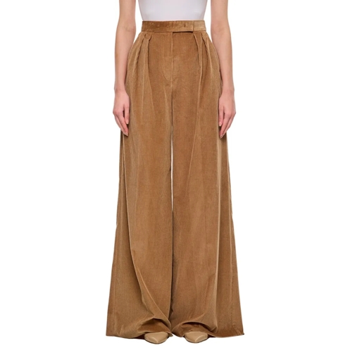 Max Mara  Gilly Velvet Wide Leg Pants Brown