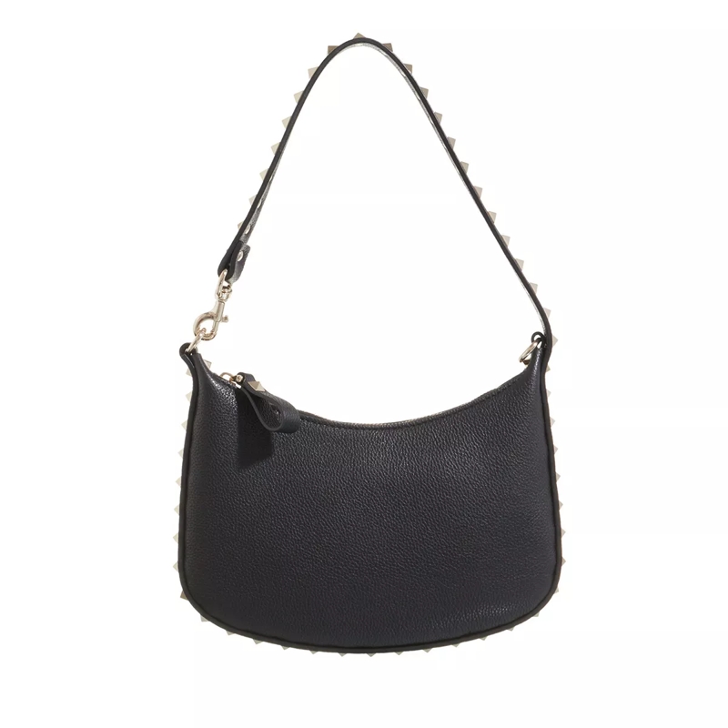 Valentino Garavani Pochette Rockstud Mini Hobo Black