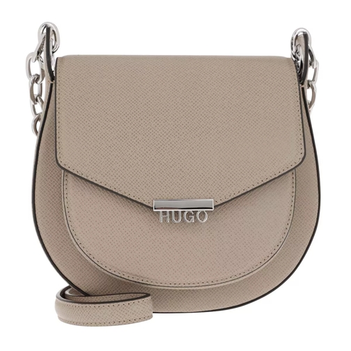 Hugo Victoria Saddle Bag Medium Beige Crossbody Bag