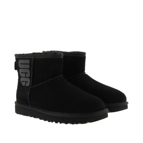 UGG Classic Mini Rubber Logo Boot Black Bottes d'hiver
