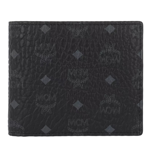 MCM Visetos Original Flap Wallet Small Black Portafoglio con patta