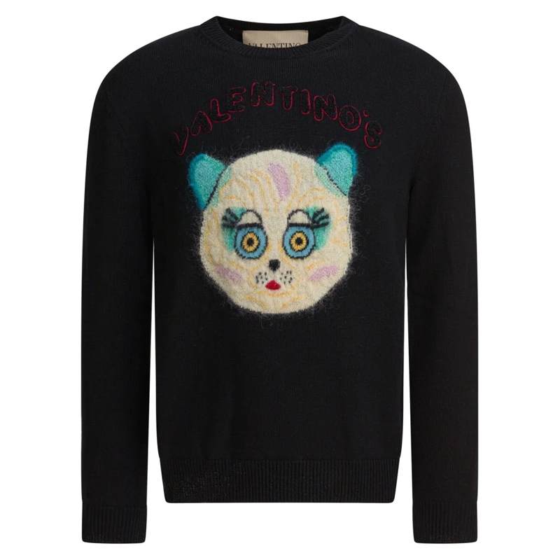 Valentino Garavani Trui Artistic Knitwear Sweater Black