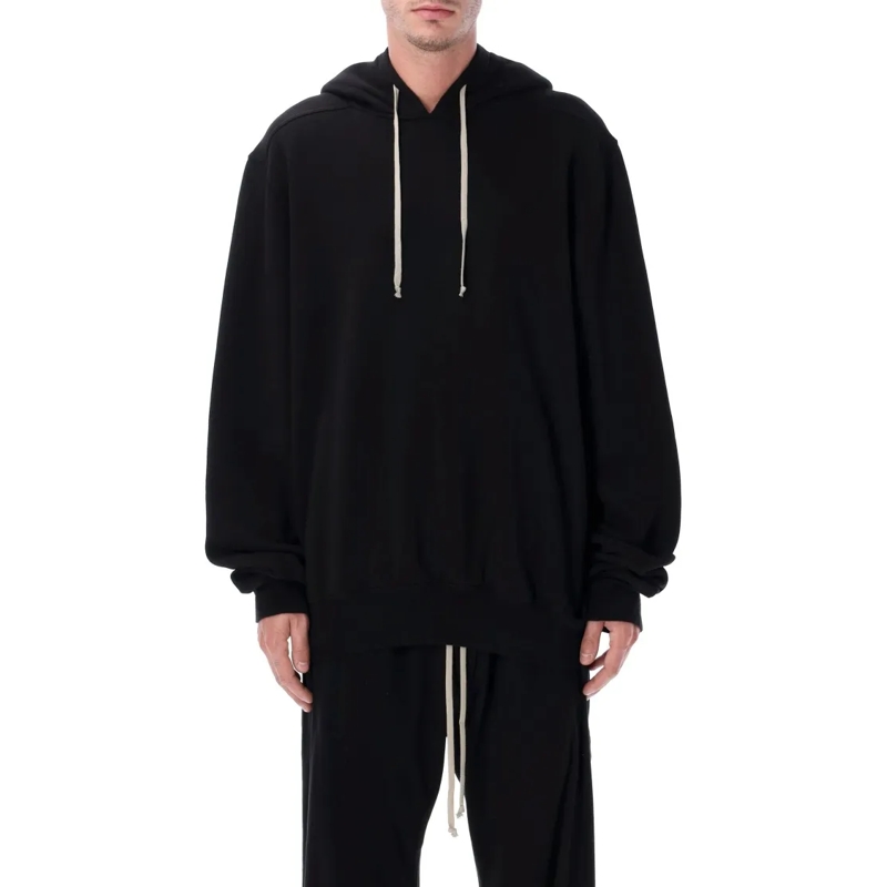 Drkshdw  Relaxed Fit Black Hoodie With Contrasting Drawstri Black