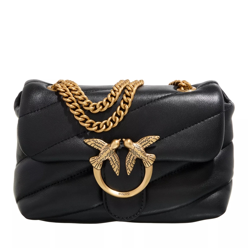 Pinko Crossbody Bag Love Puff Baby Cl Nero-Antique Gold