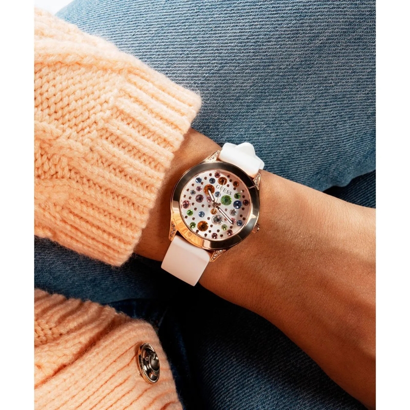 Guess Quarzuhr Analoge Uhr Gt Mini Wonderlust weiss(Image 2)