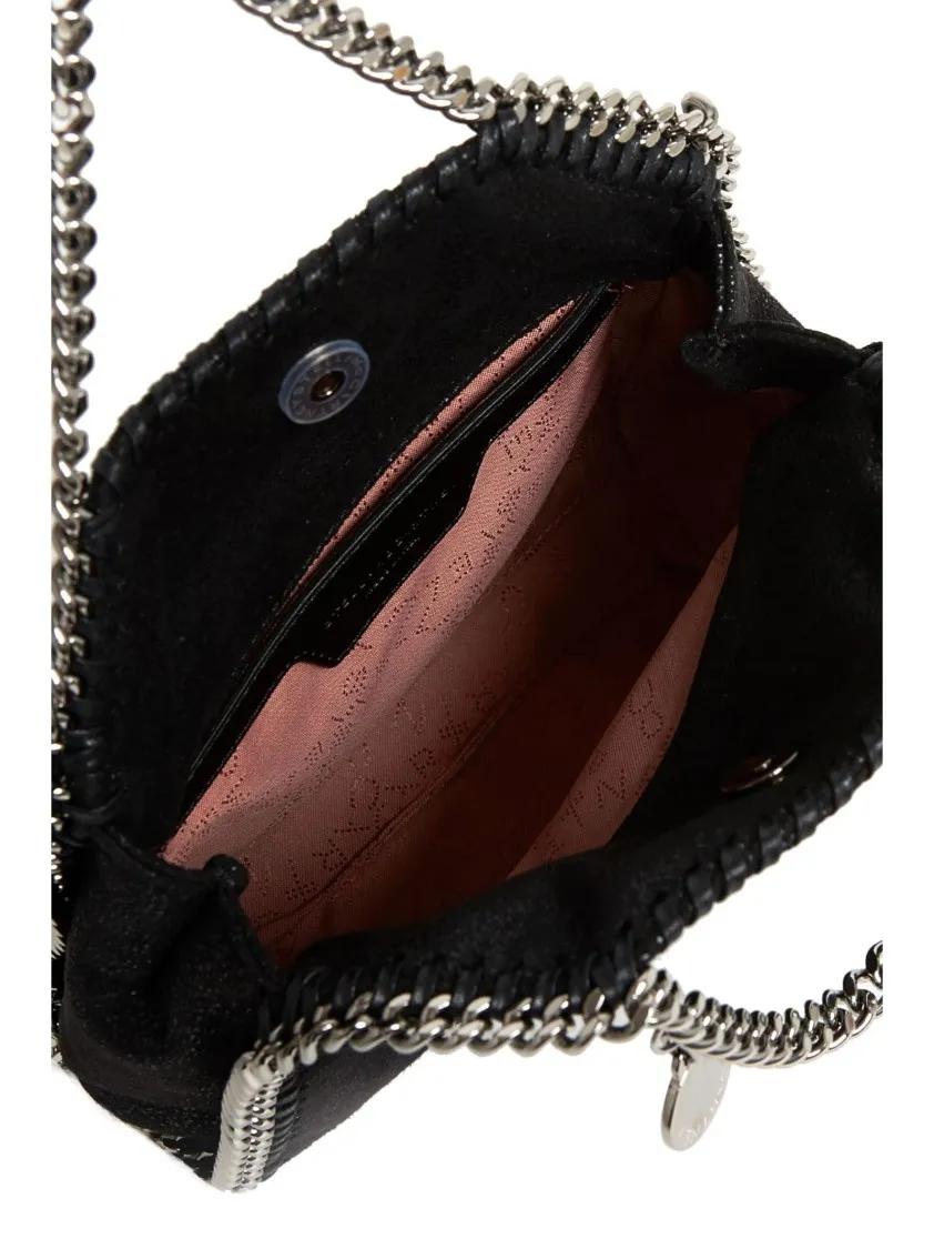 Stella Mccartney Shoppers & Totes Tiny Tote Eco Shaggy Deer in zwart