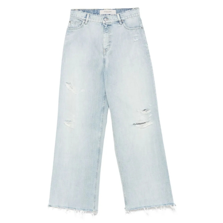 Golden Goose Relaxed Wide-Leg Jeans With Ripped Detailing