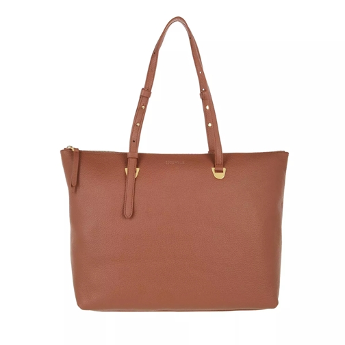Coccinelle Lea Handbag Grained Leather  Cinnamon Shoppingväska