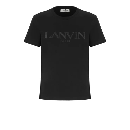 Lanvin Cotton Logoed T-Shirt Black 