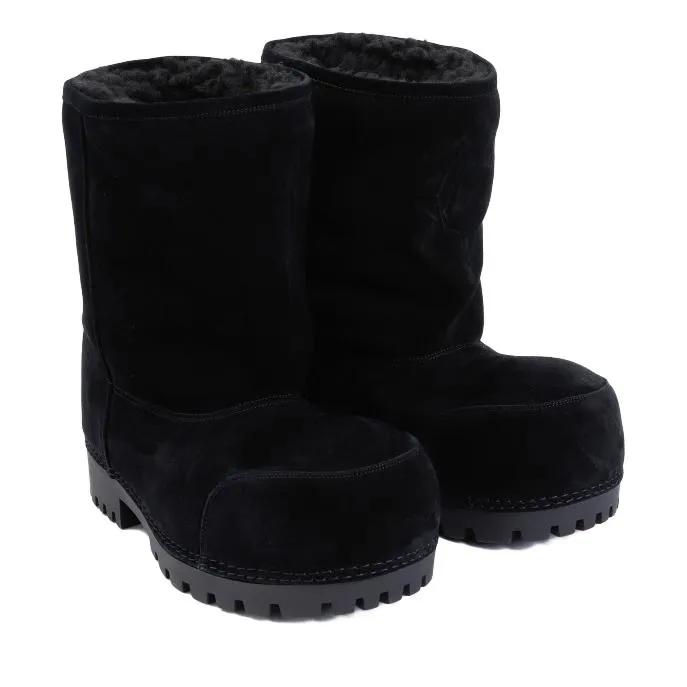 Balenciaga Stiefel - Alaska Fur Low Boots - Gr. 35 (EU) - in Schwarz - für Damen