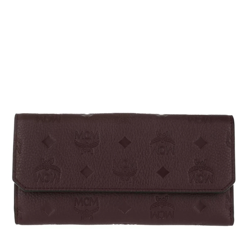 MCM Klara Mini Leather Fold Large Wallet Rustic Brown Portemonnaie mit Überschlag
