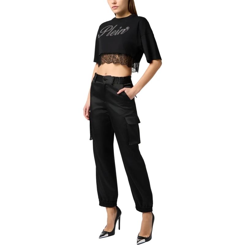Philipp Plein T-Shirt Cropped T-Shirt Lace schwarz(Image 4)