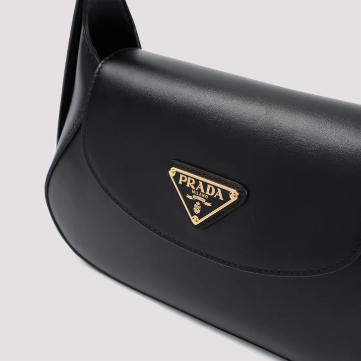 Calf leather shoulder bag prada online