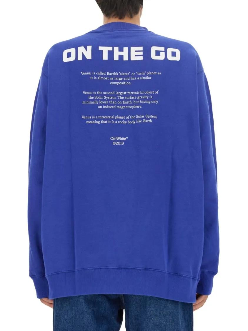 【関税&送料込】Off-White Sweatshirt With Venus Print Extra Off-White Sweatshirt With Venus Print Extra Blue