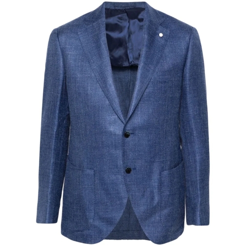 Luigi Bianchi Blazer Blue Wool Jacket Blue