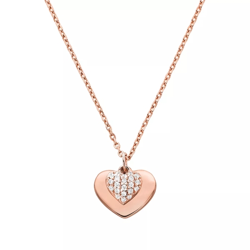 Michael Kors MKC1120AN791 Love Heart Duo Pendant Roségold Short Necklace