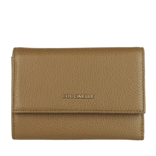 Coccinelle Wallet Grainy Leather Moss Green Flap Wallet