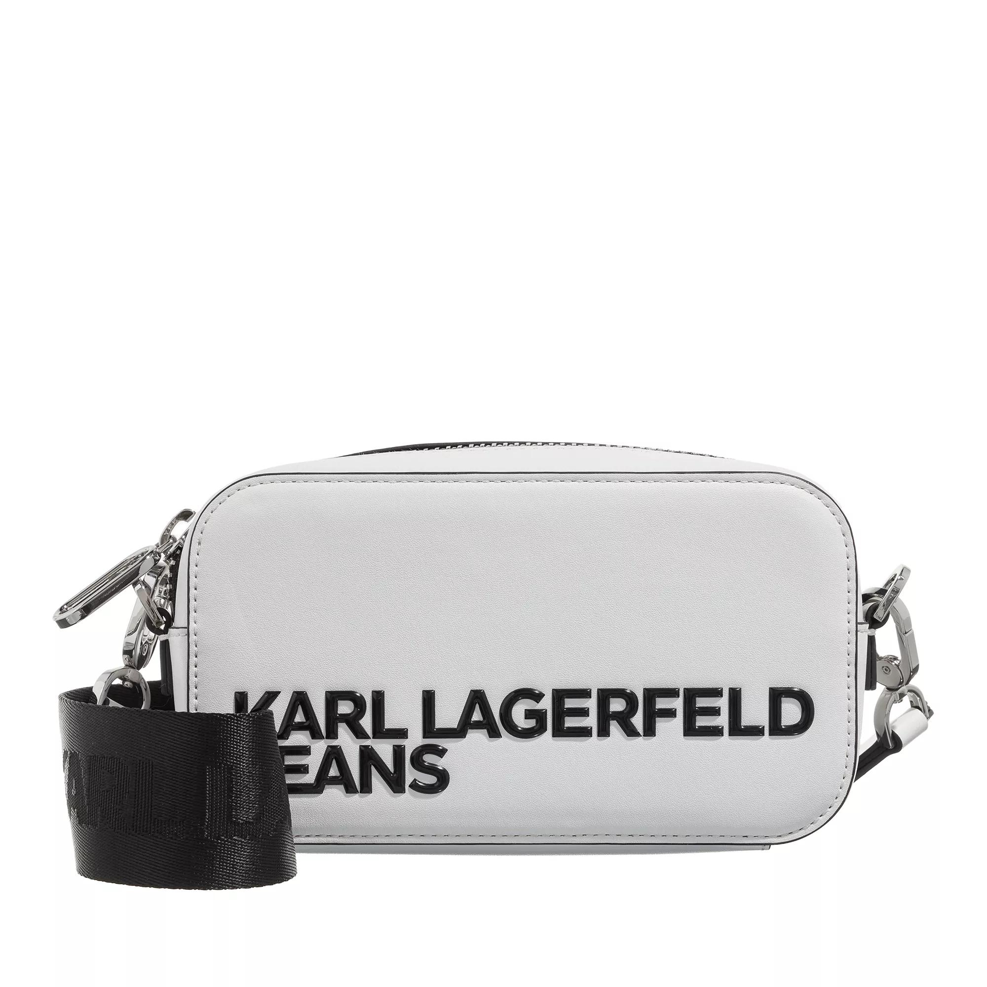 Karl Lagerfeld Jeans Crossbody Bags - Logo Embossed Camera Bag - Gr. unisize - in Weiß - für Damen