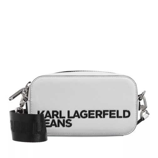 Karl Lagerfeld Jeans Logo Embossed Camera Bag J109 White Cameratas
