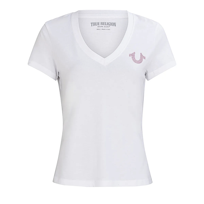 True Religion T-Shirt T-Shirt BUDDHA CRYSTAL weiss