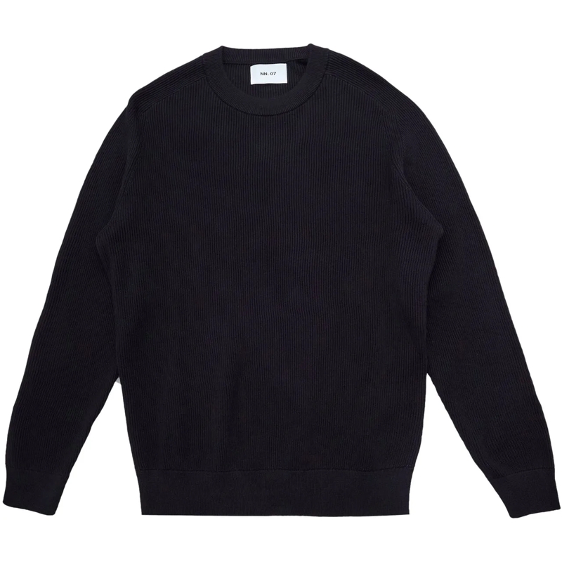NN. 07 Pull Maglione Kevin Ribbed Nero schwarz