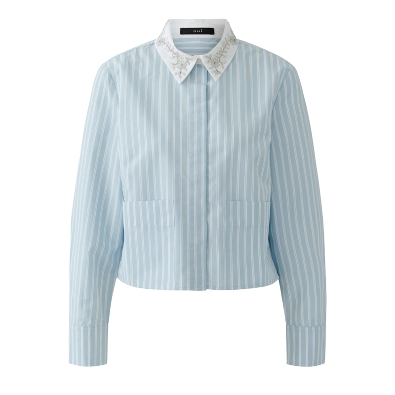 Oui Bluse Bluse blau