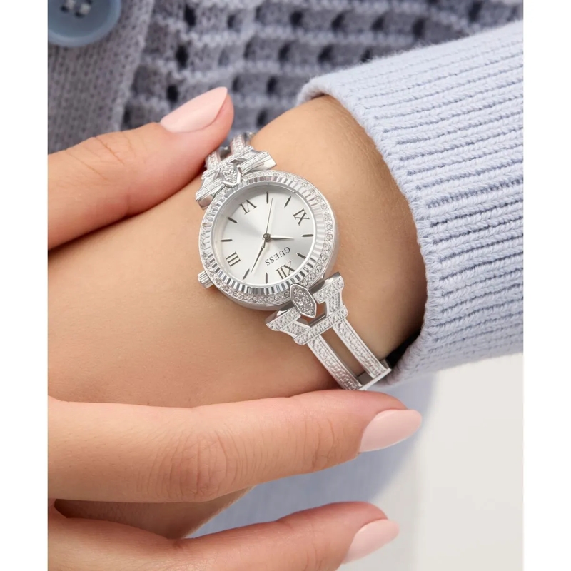 Guess Quarzuhr Quarz-Analoguhr Delphine silber(Image 3)